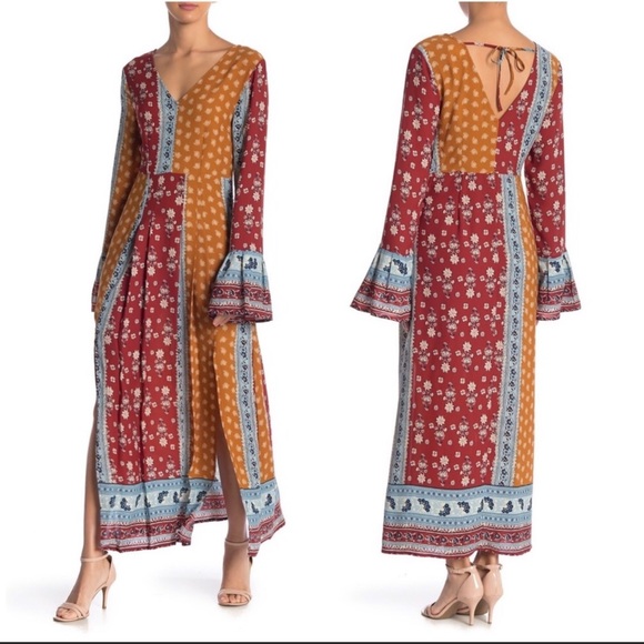 Earthy Boho Multi Print Maxi Dress - Picture 3 of 8